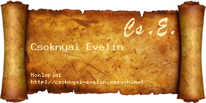 Csoknyai Evelin névjegykártya